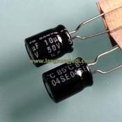 10uF 50V Sanyo NP electrolytic capacitor, each